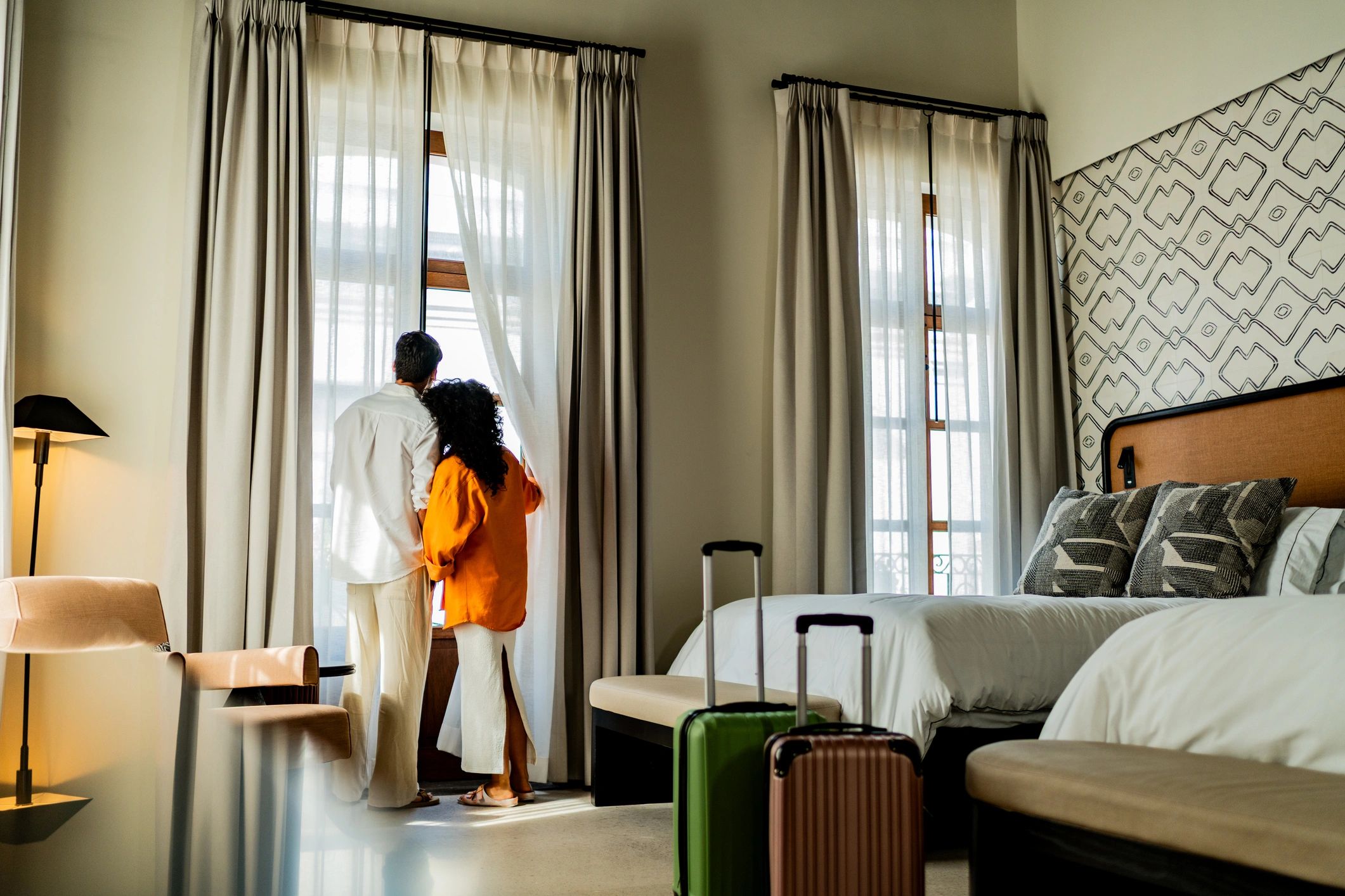 Couple honeymoon travel